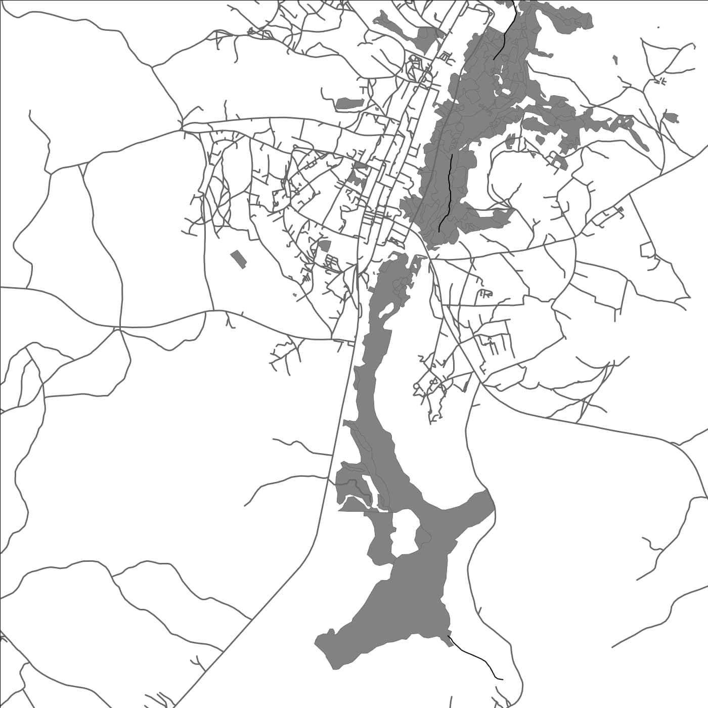 ROAD MAP OF NTUNGAMO, UGANDA BY MAPBAKES