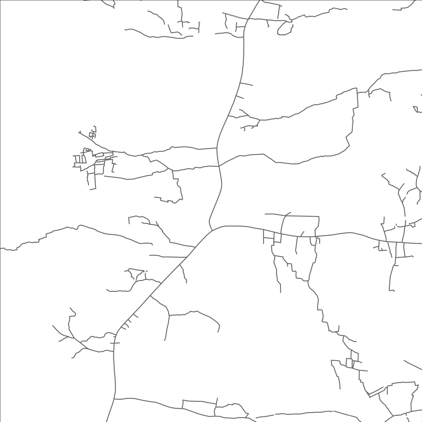 ROAD MAP OF NWOYA, UGANDA BY MAPBAKES