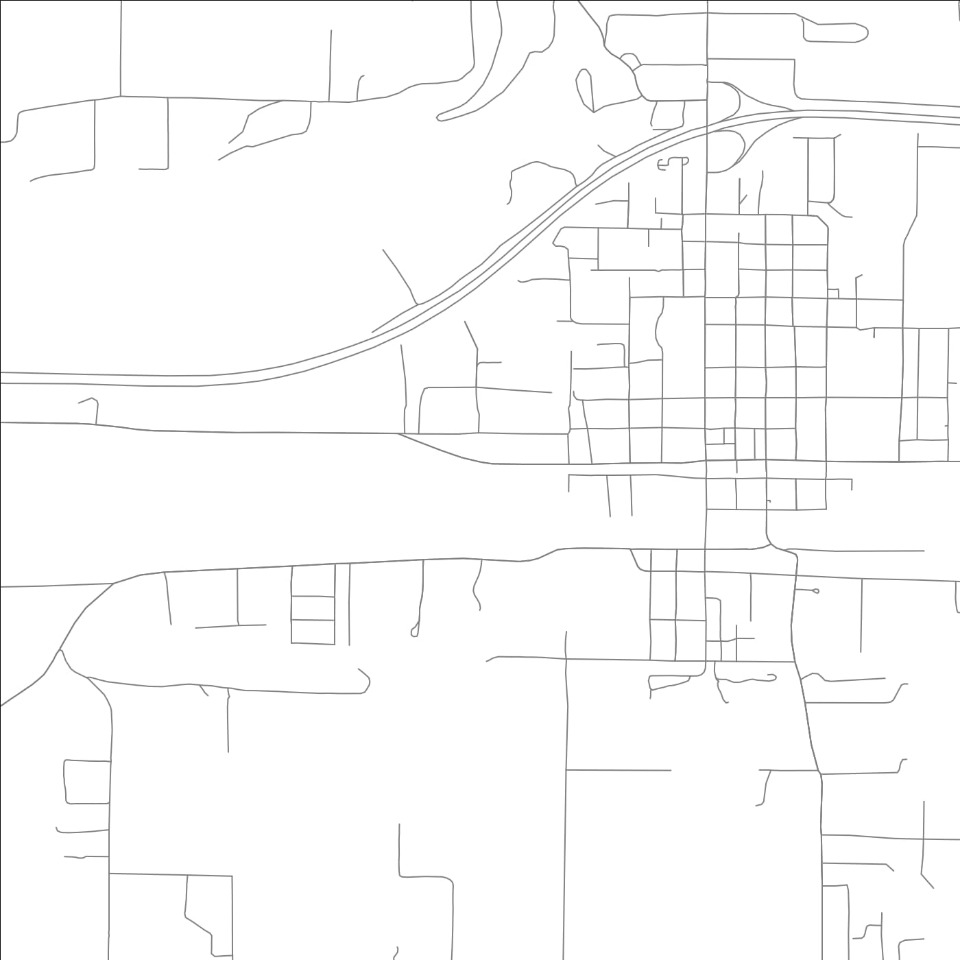 ROAD MAP OF ATKINS, ARKANSAS BY MAPBAKES