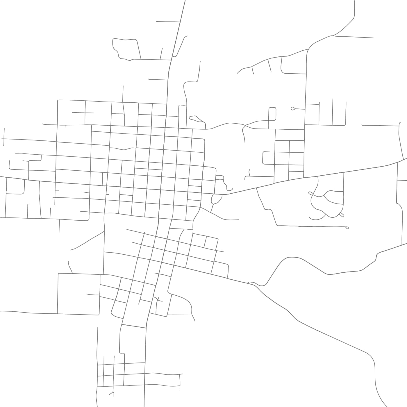 ROAD MAP OF BOONEVILLE, ARKANSAS BY MAPBAKES