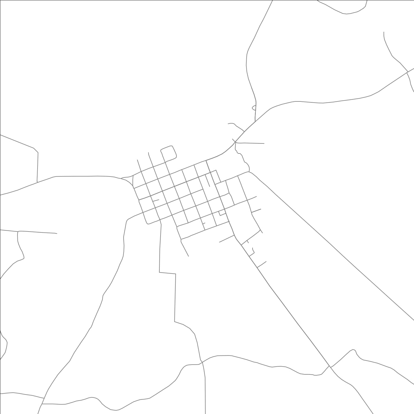 ROAD MAP OF CARTHAGE, ARKANSAS BY MAPBAKES