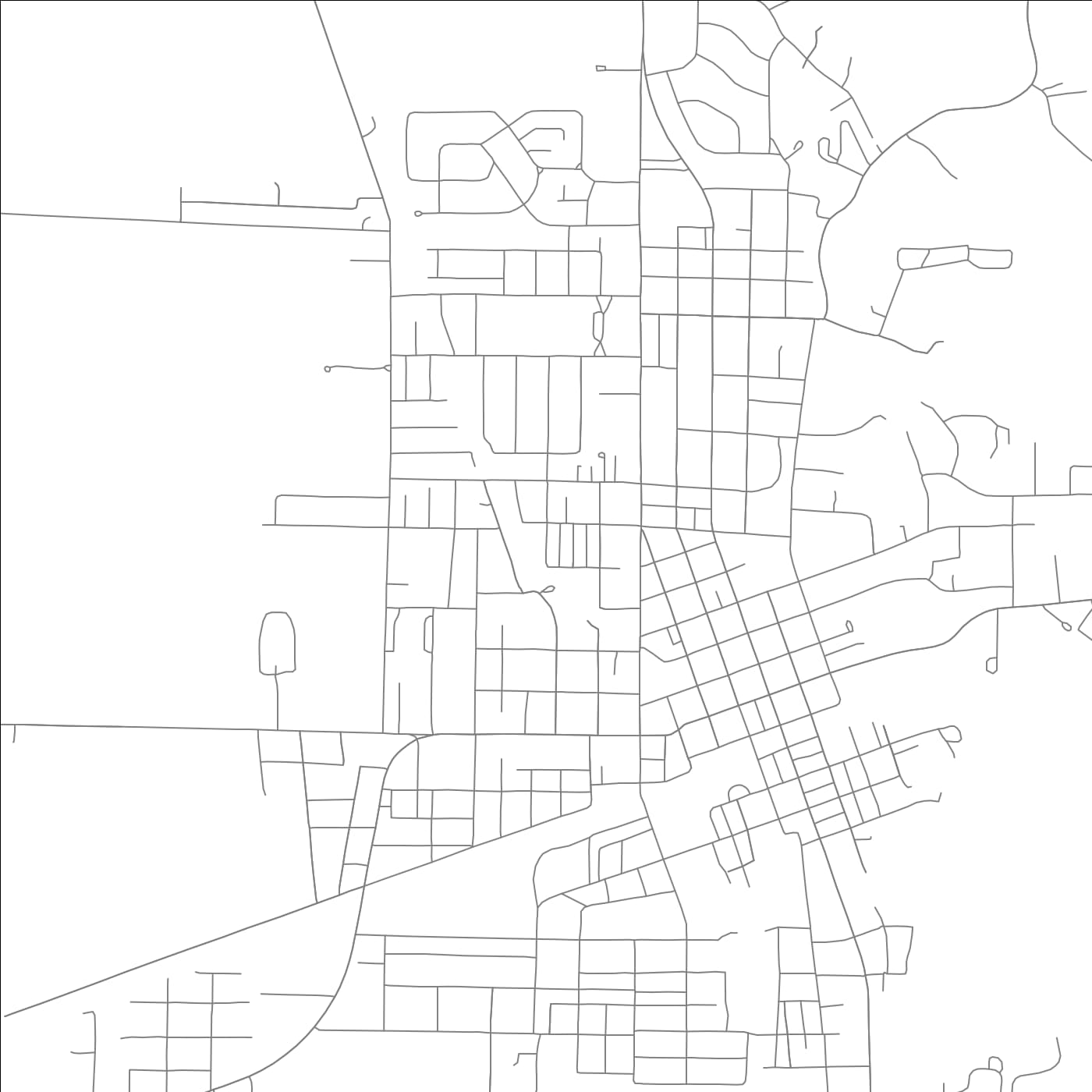 ROAD MAP OF FORREST CITY, ARKANSAS BY MAPBAKES