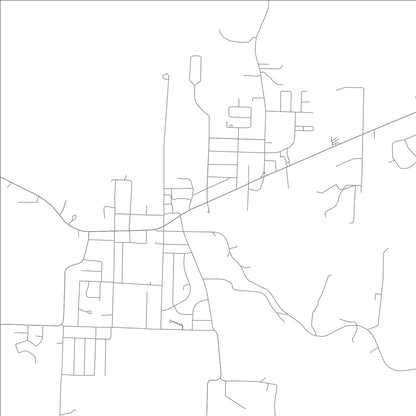 ROAD MAP OF GASSVILLE, ARKANSAS BY MAPBAKES