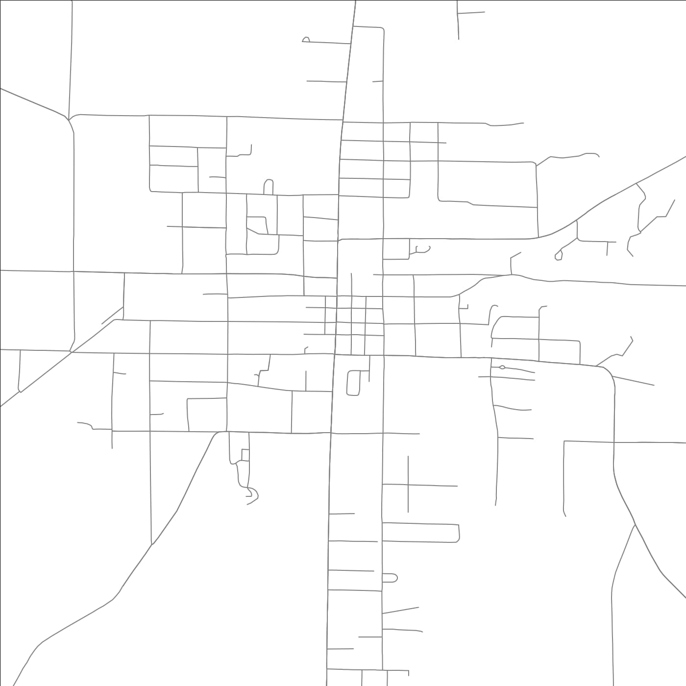 ROAD MAP OF HAMBURG, ARKANSAS BY MAPBAKES