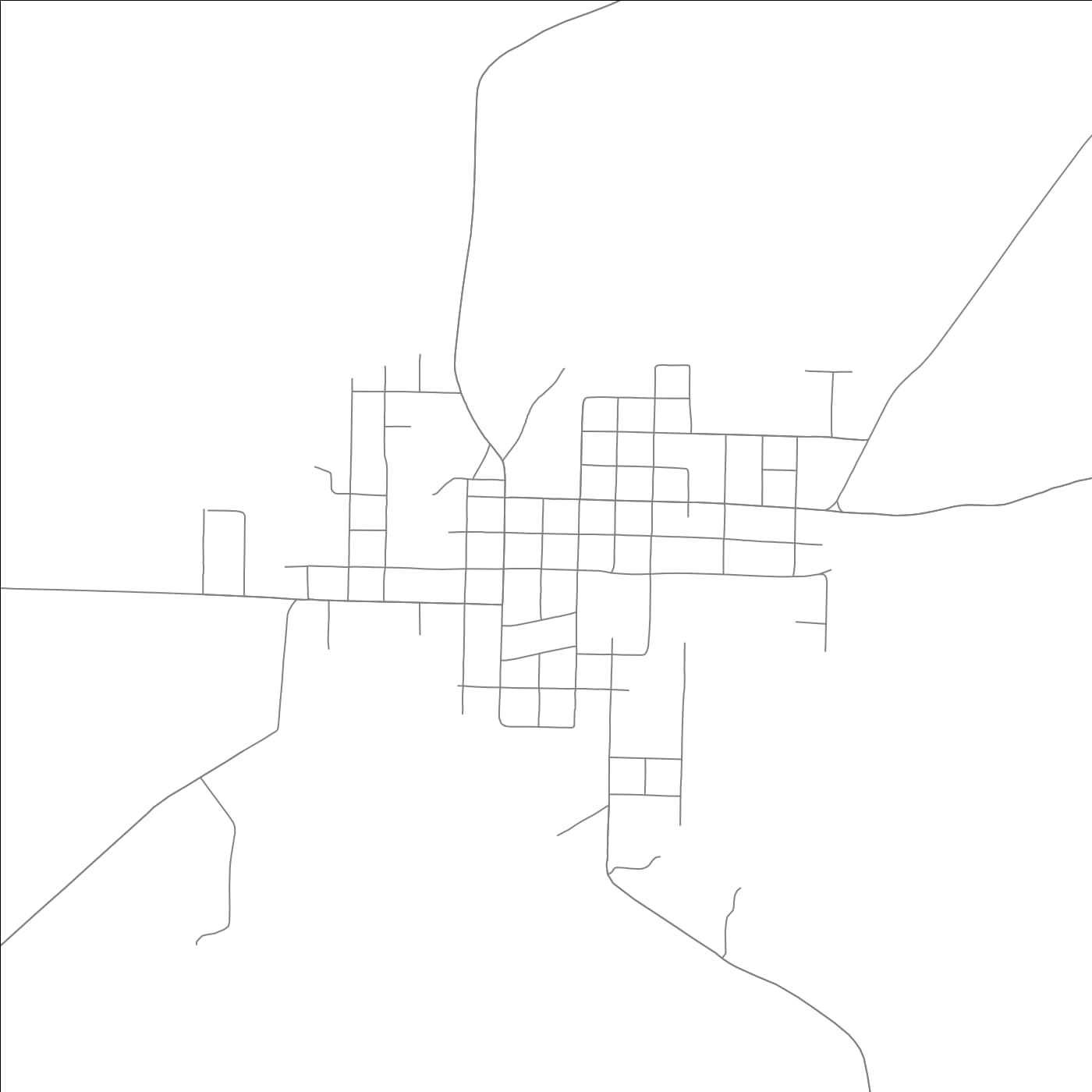 ROAD MAP OF HARTFORD, ARKANSAS BY MAPBAKES