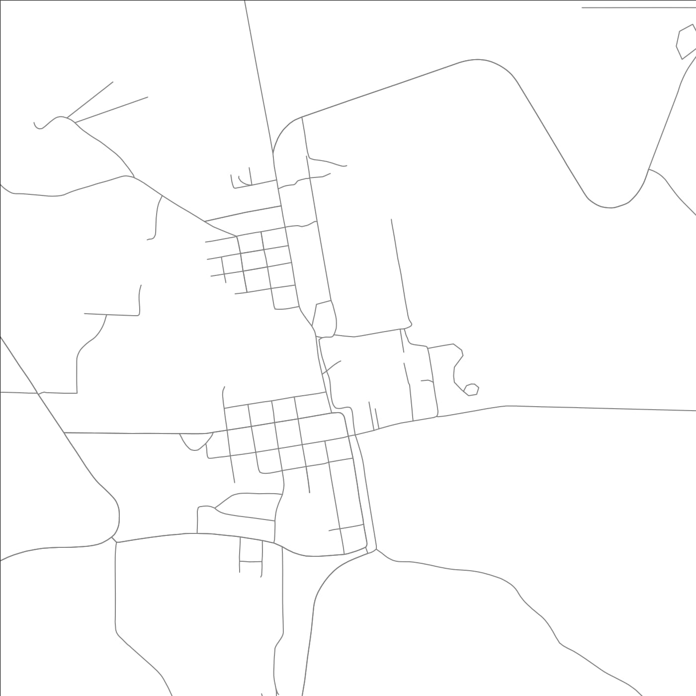 ROAD MAP OF HUTTIG, ARKANSAS BY MAPBAKES