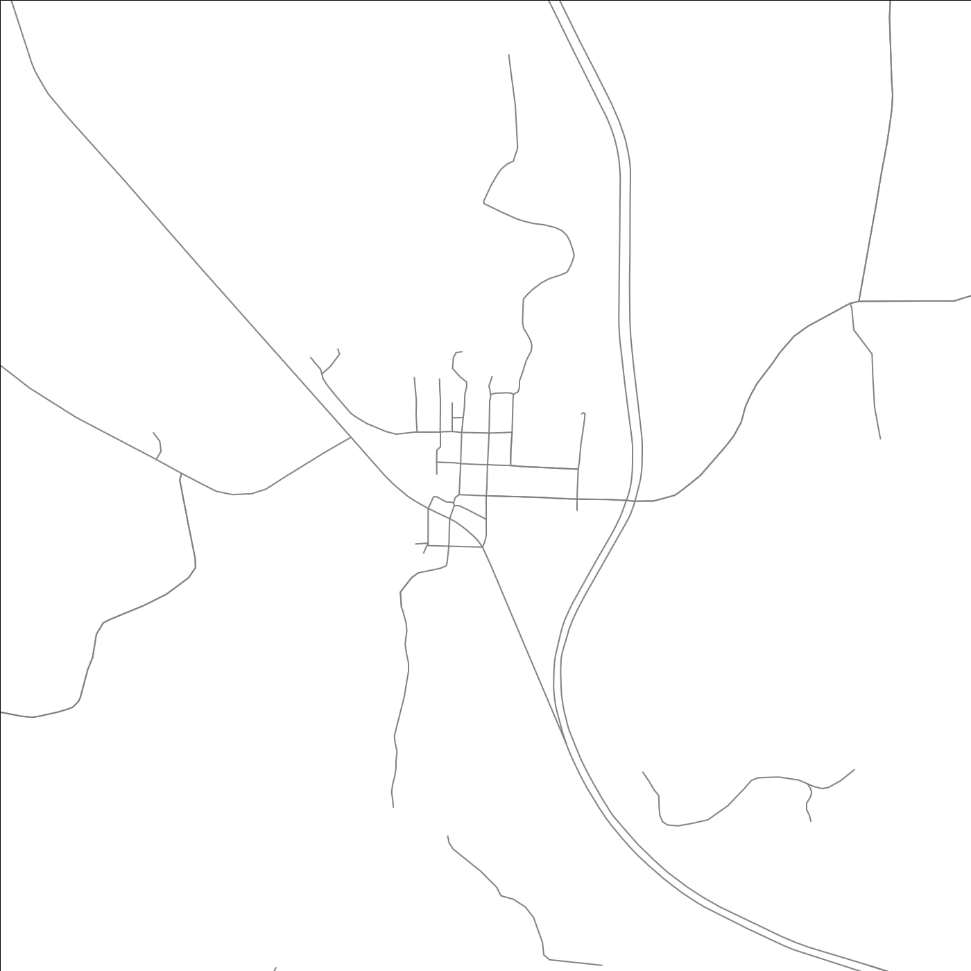 ROAD MAP OF LOUANN, ARKANSAS BY MAPBAKES