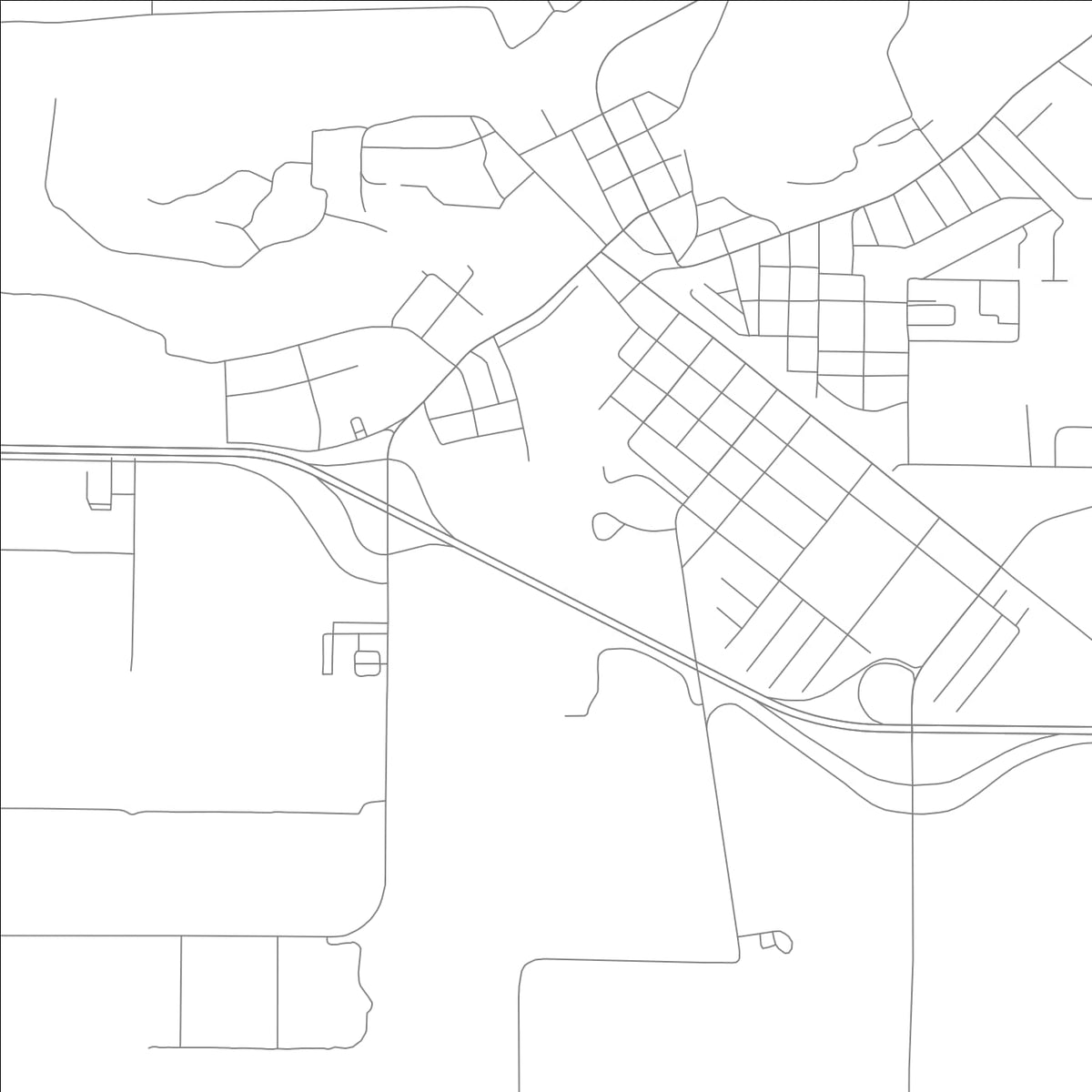ROAD MAP OF MARKED TREE, ARKANSAS BY MAPBAKES