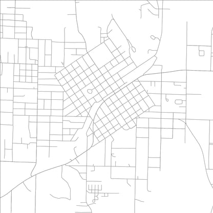 ROAD MAP OF MENA, ARKANSAS BY MAPBAKES