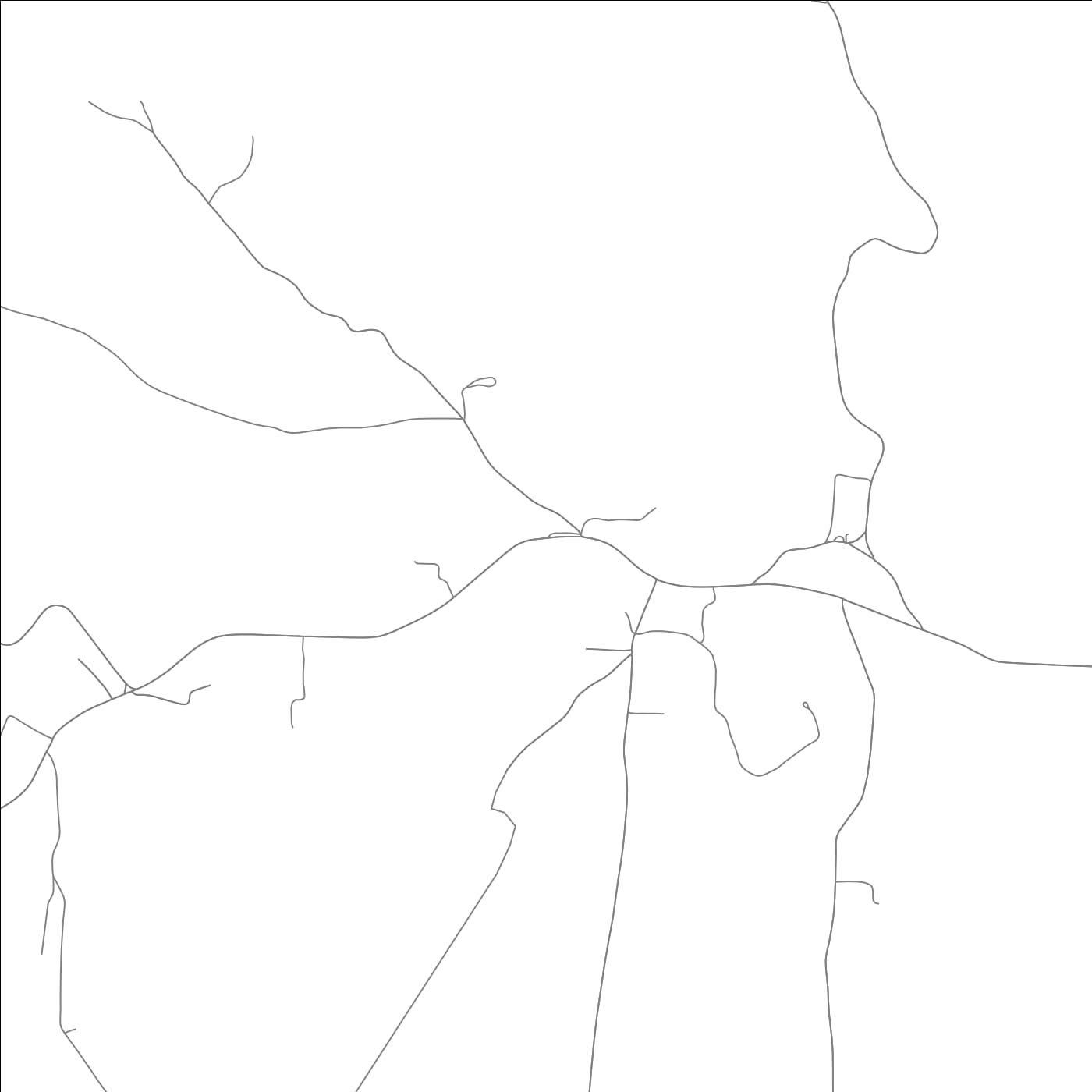 ROAD MAP OF OAKLAND, ARKANSAS BY MAPBAKES