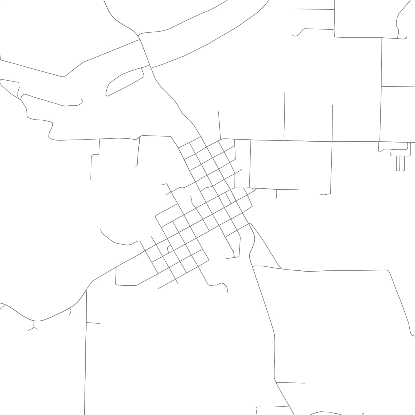 ROAD MAP OF PANGBURN, ARKANSAS BY MAPBAKES