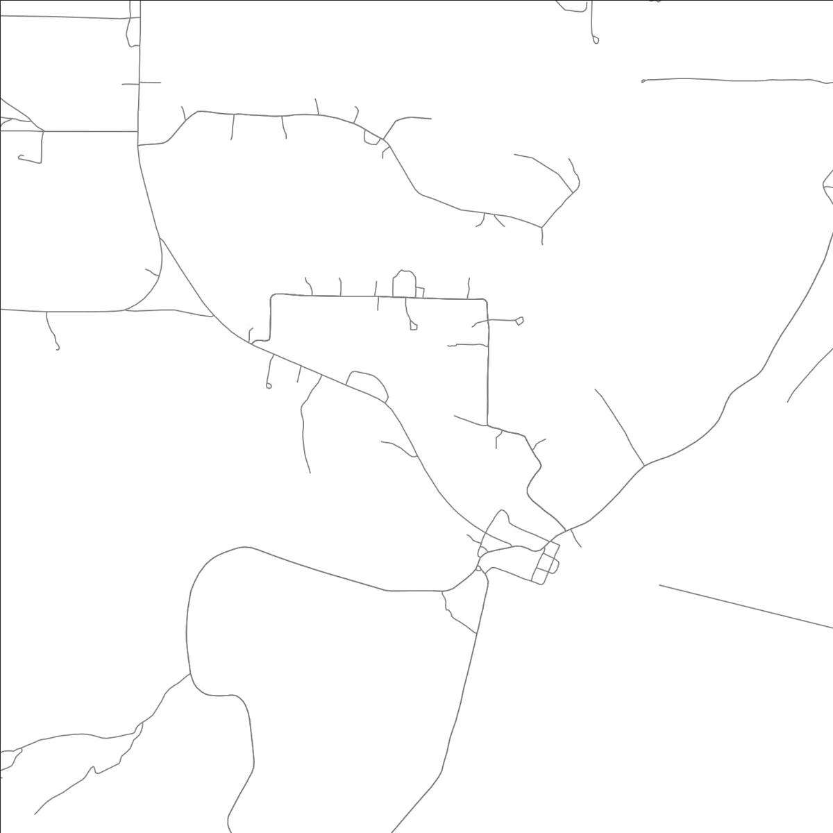 ROAD MAP OF POWHATAN, ARKANSAS BY MAPBAKES