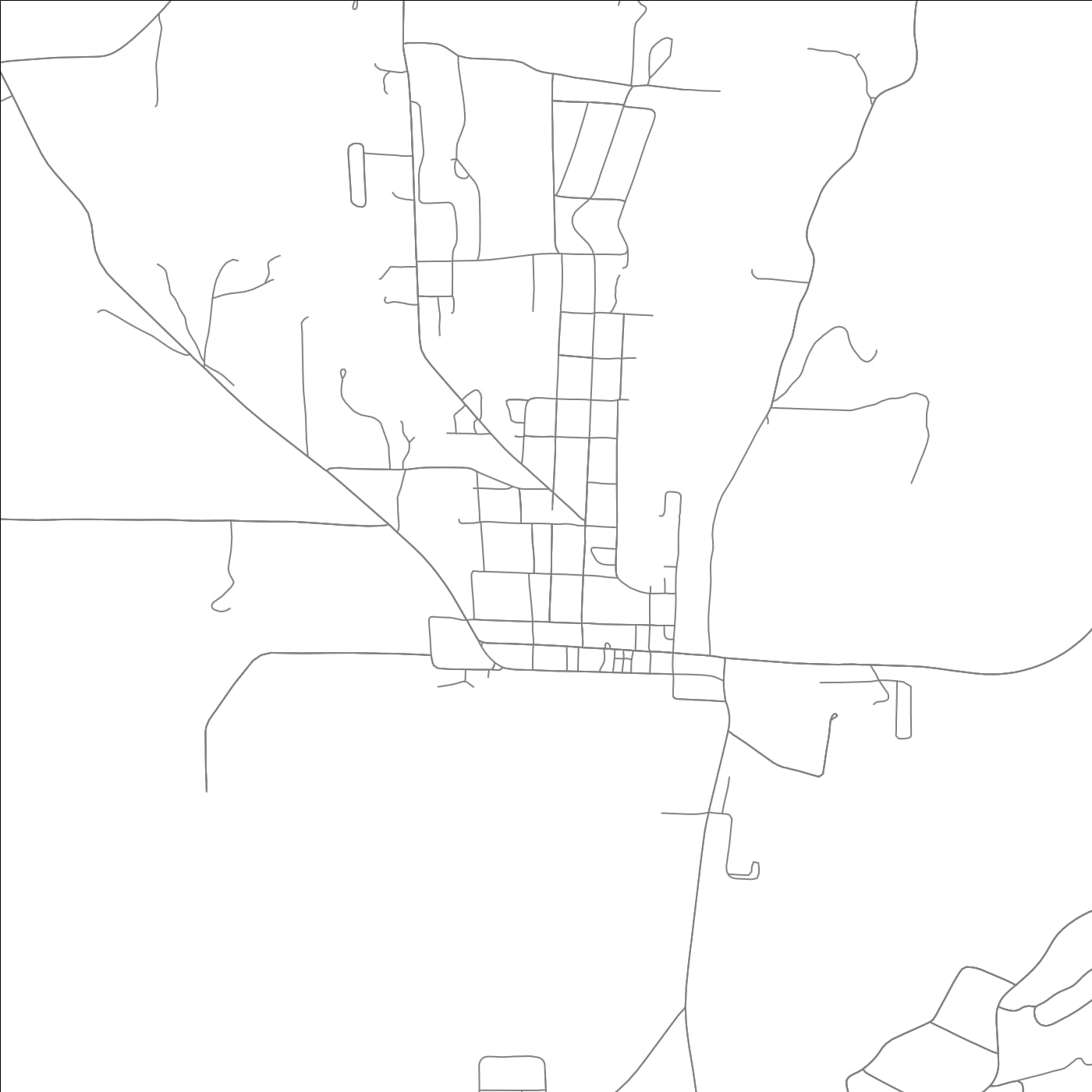 ROAD MAP OF YELLVILLE, ARKANSAS BY MAPBAKES