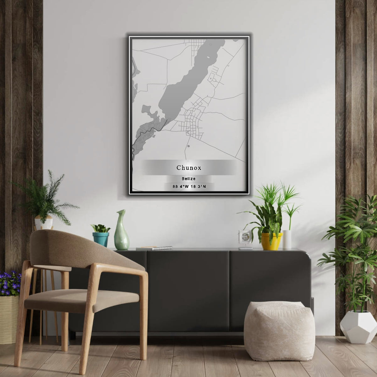 ROAD MAP OF CHUNOX, BELIZE BY MAPBAKES