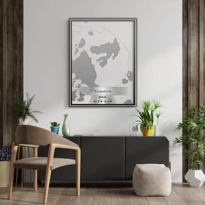 ROAD MAP OF SHIPSTERN, BELIZE BY MAPBAKES