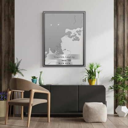 ROAD MAP OF SHIPSTERN LANDING, BELIZE BY MAPBAKES