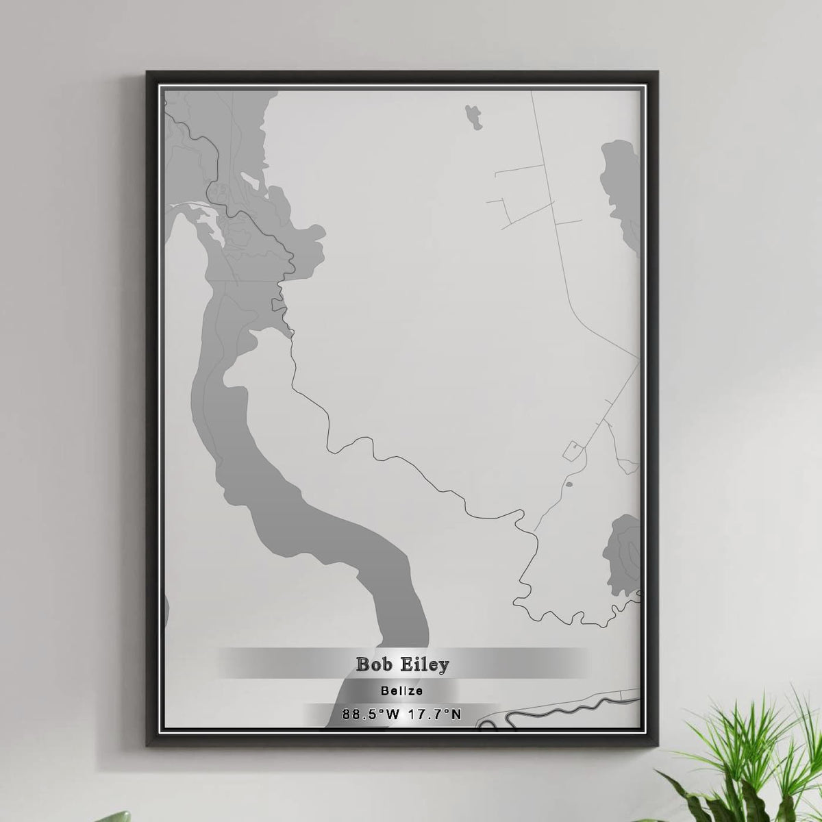 ROAD MAP OF BOB EILEY, BELIZE BY MAPBAKES