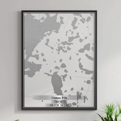 ROAD MAP OF CAMPA PITA, BELIZE BY MAPBAKES