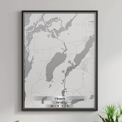 ROAD MAP OF CHUNCH, BELIZE BY MAPBAKES