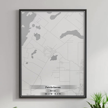 ROAD MAP OF PATCHCHACAN, BELIZE BY MAPBAKES