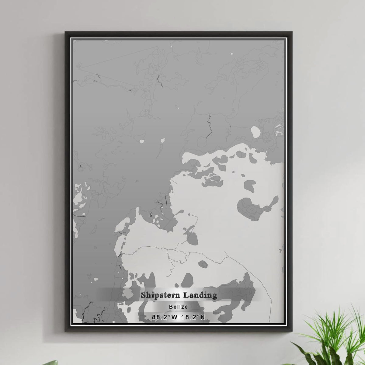 ROAD MAP OF SHIPSTERN LANDING, BELIZE BY MAPBAKES