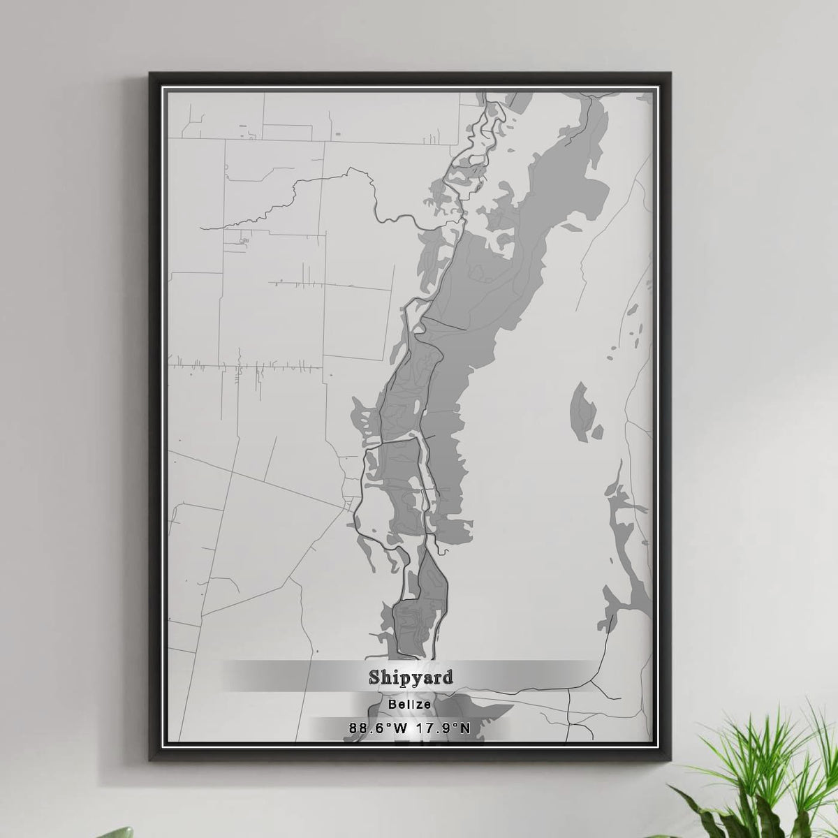 ROAD MAP OF SHIPYARD, BELIZE BY MAPBAKES