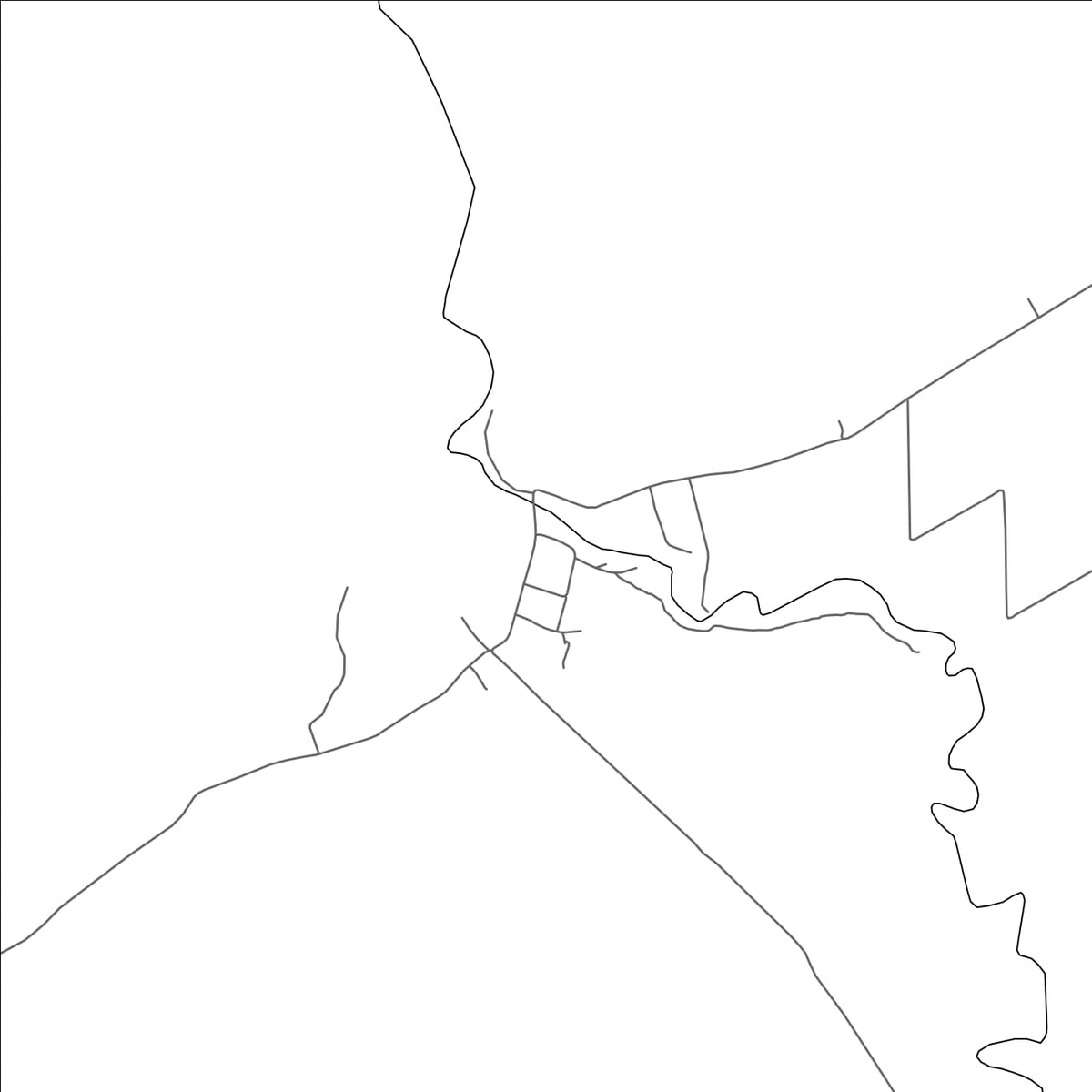 ROAD MAP OF BLUE CREEK VILLAGE, BELIZE BY MAPBAKES