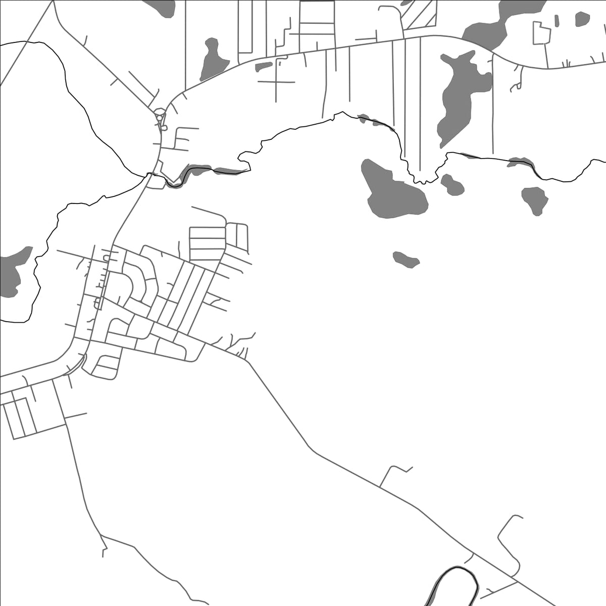 ROAD MAP OF HATTIEVILLE, BELIZE BY MAPBAKES
