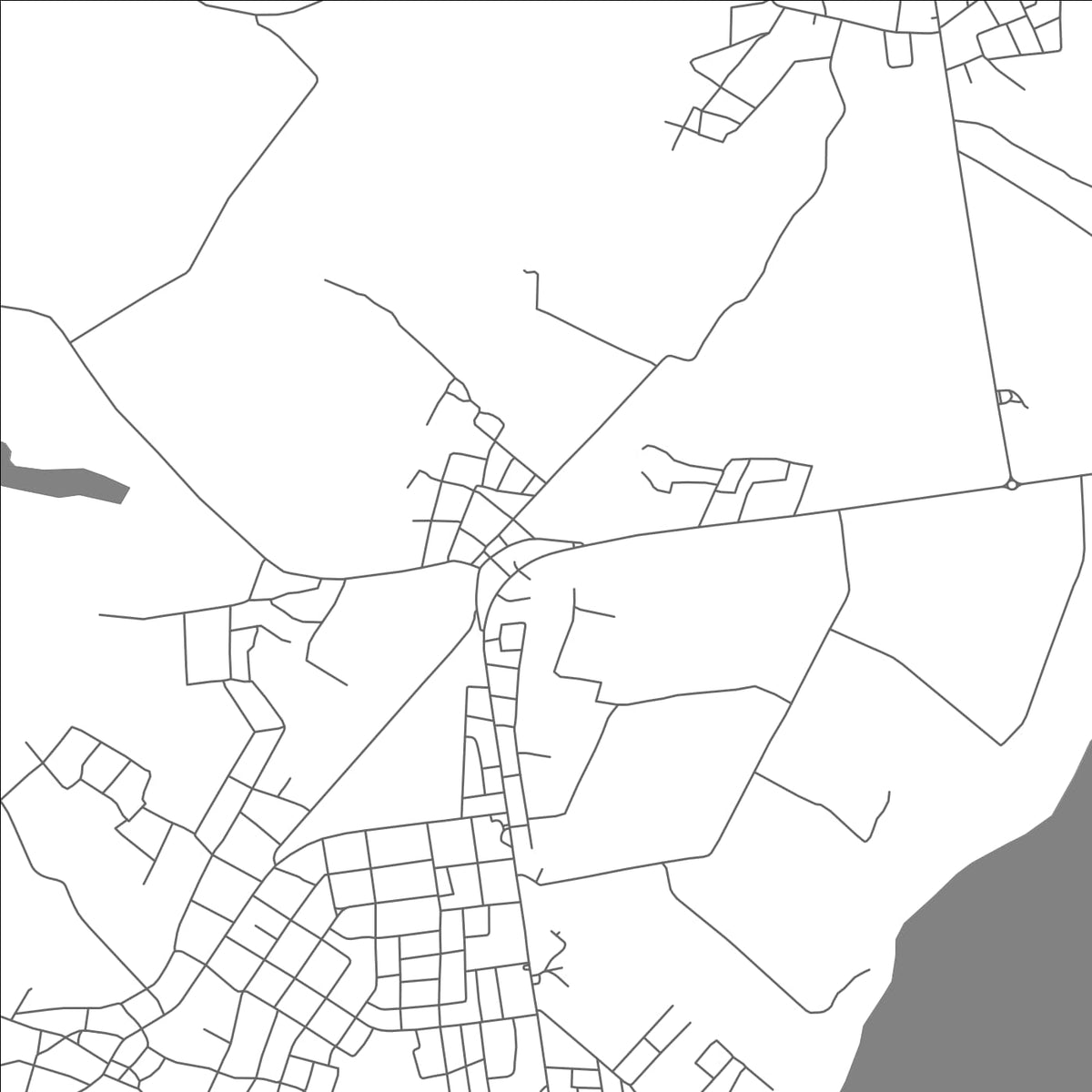 ROAD MAP OF LOUISVILLE, BELIZE BY MAPBAKES