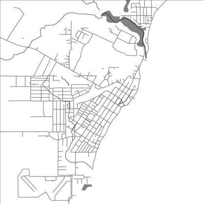 ROAD MAP OF PUNTA GORDA, BELIZE BY MAPBAKES