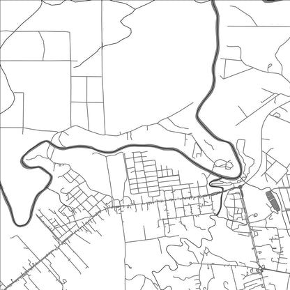 ROAD MAP OF ROARING CREEK, BELIZE BY MAPBAKES