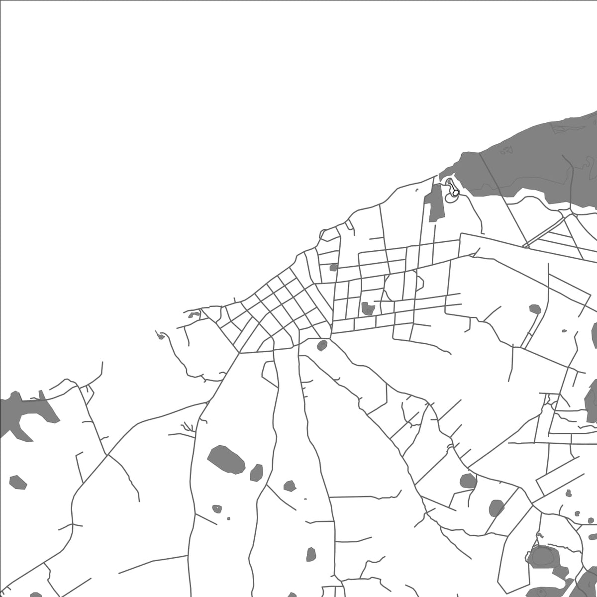 ROAD MAP OF SARTENEJA, BELIZE BY MAPBAKES