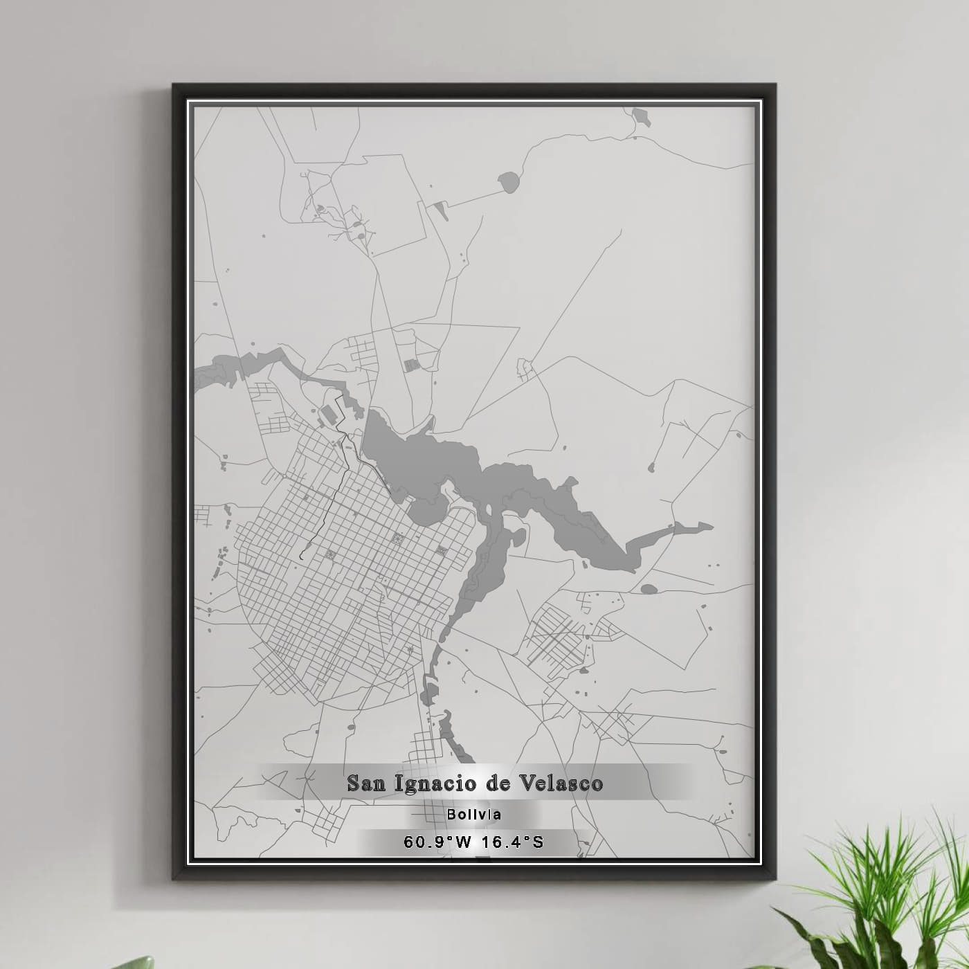 ROAD MAP OF SAN IGNACIO DE VELASCO, BOLIVIA BY MAPBAKES