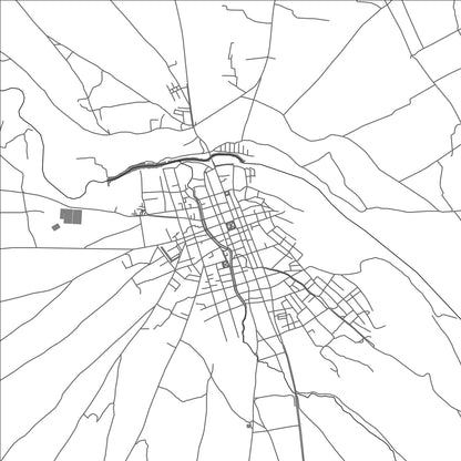 ROAD MAP OF ACHACACHI, BOLIVIA BY MAPBAKES