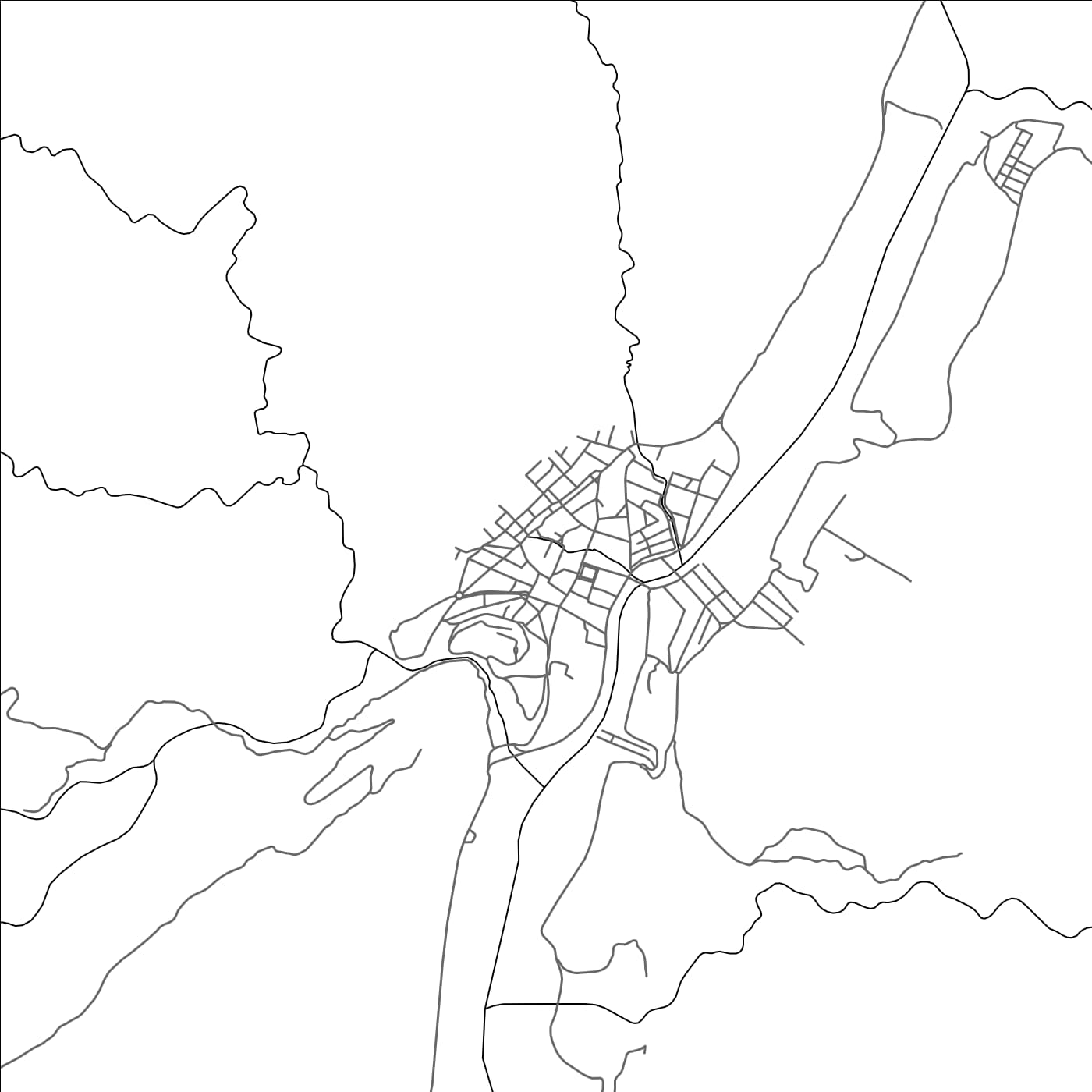 ROAD MAP OF CAMARGO, BOLIVIA BY MAPBAKES