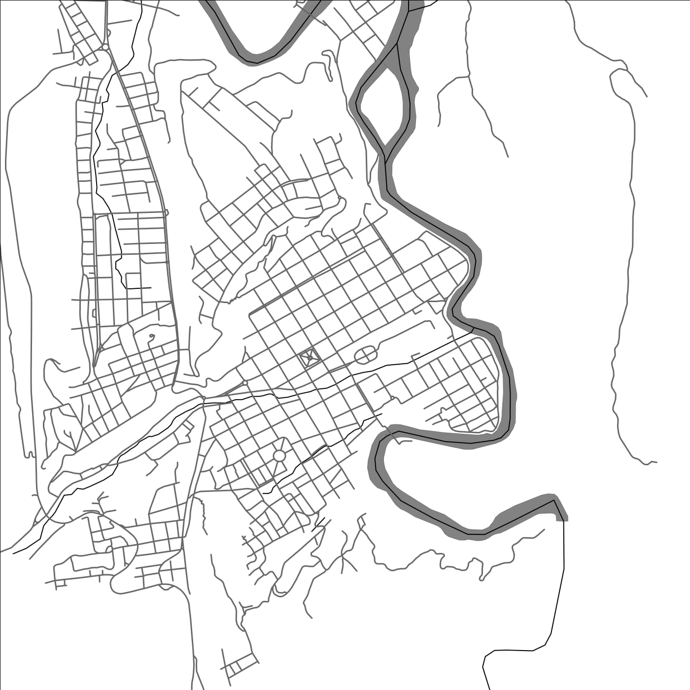 ROAD MAP OF CAMIRI, BOLIVIA BY MAPBAKES