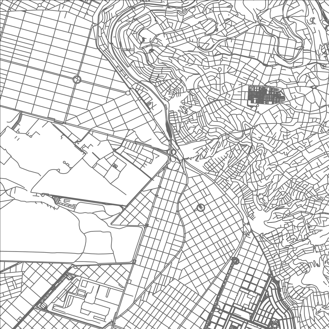 ROAD MAP OF EL ALTO, BOLIVIA BY MAPBAKES