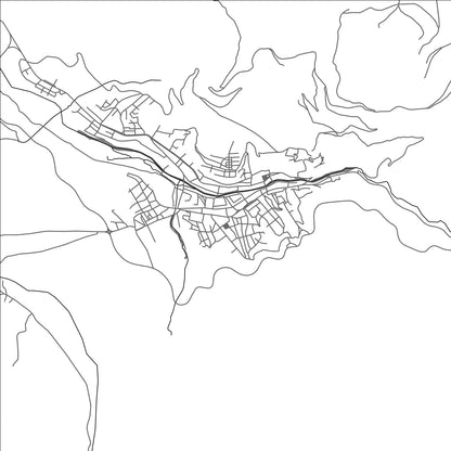 ROAD MAP OF HUANUNI, BOLIVIA BY MAPBAKES