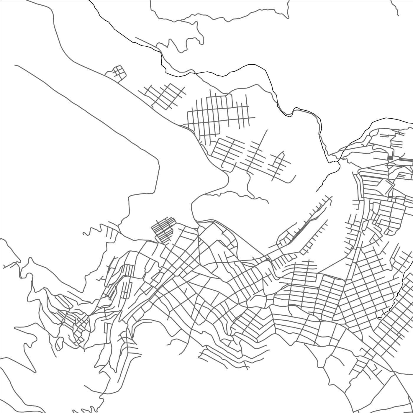 ROAD MAP OF LLALLAGUA, BOLIVIA BY MAPBAKES