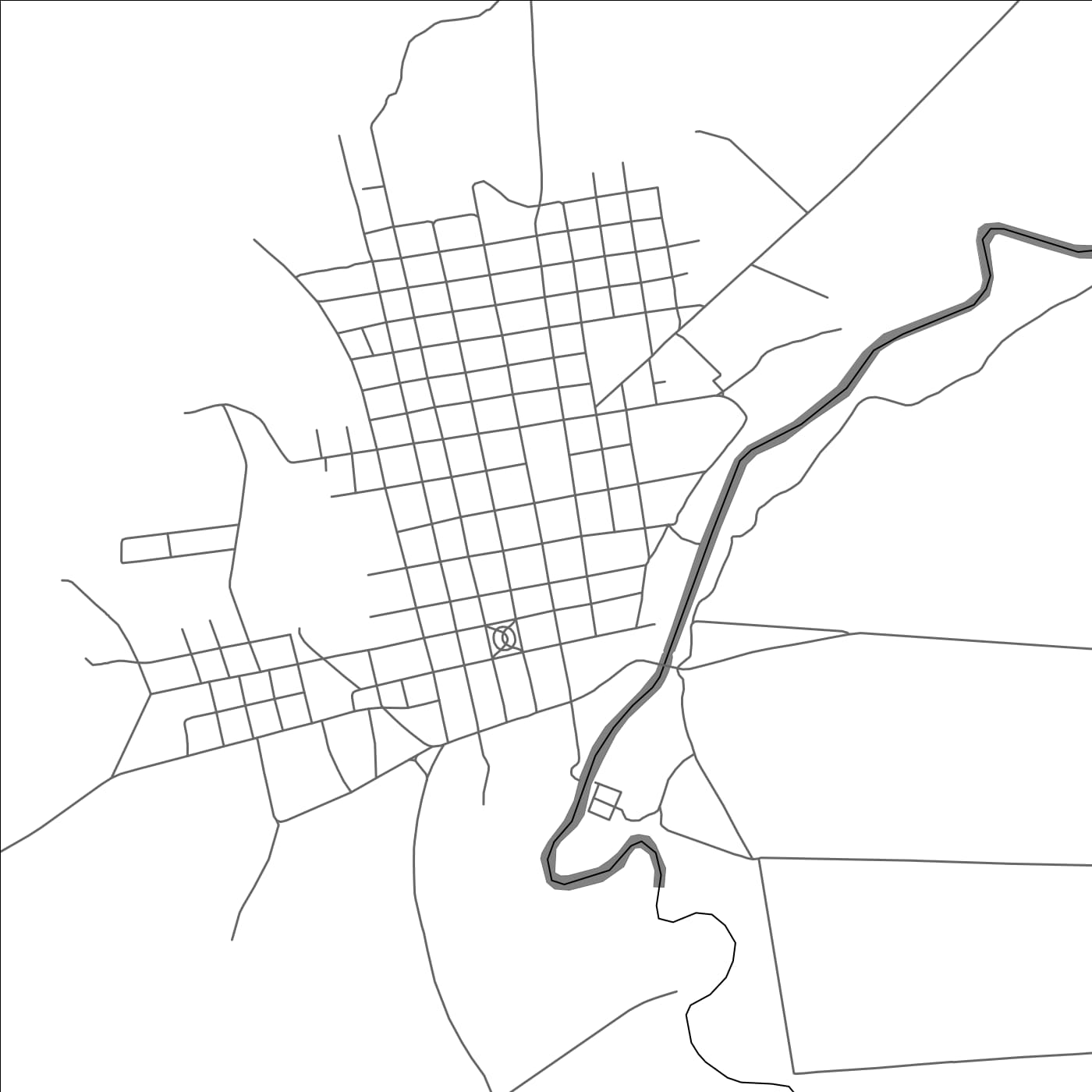 ROAD MAP OF MAGDALENA, BOLIVIA BY MAPBAKES