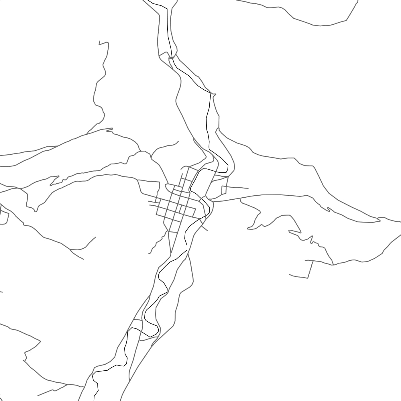 ROAD MAP OF PUERTO ACOSTA, BOLIVIA BY MAPBAKES