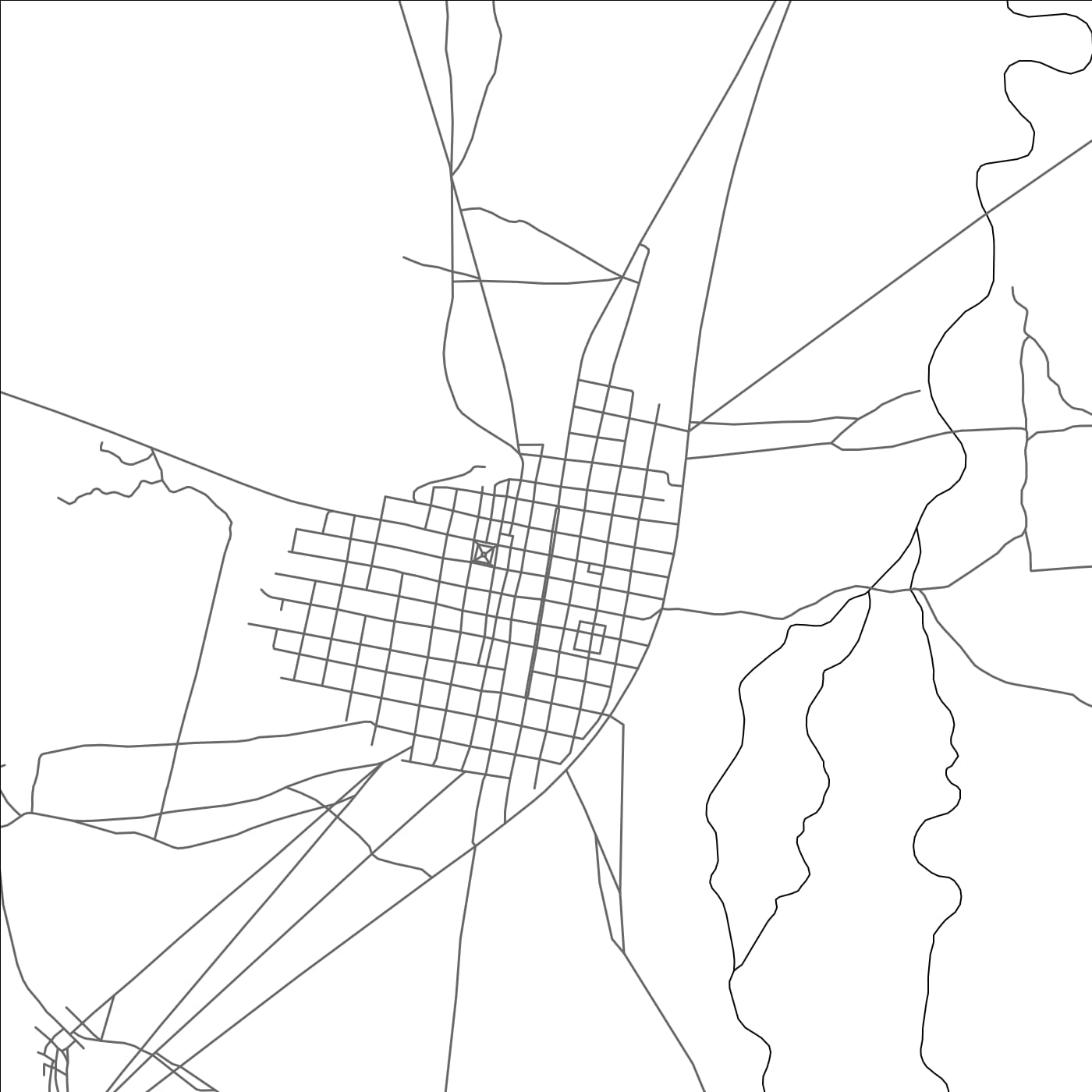 ROAD MAP OF SABAYA, BOLIVIA BY MAPBAKES