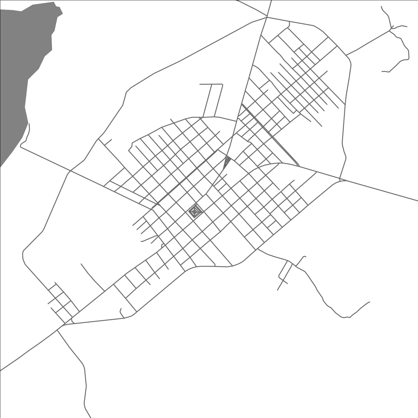 ROAD MAP OF SAN IGNACIO DE MOXO, BOLIVIA BY MAPBAKES