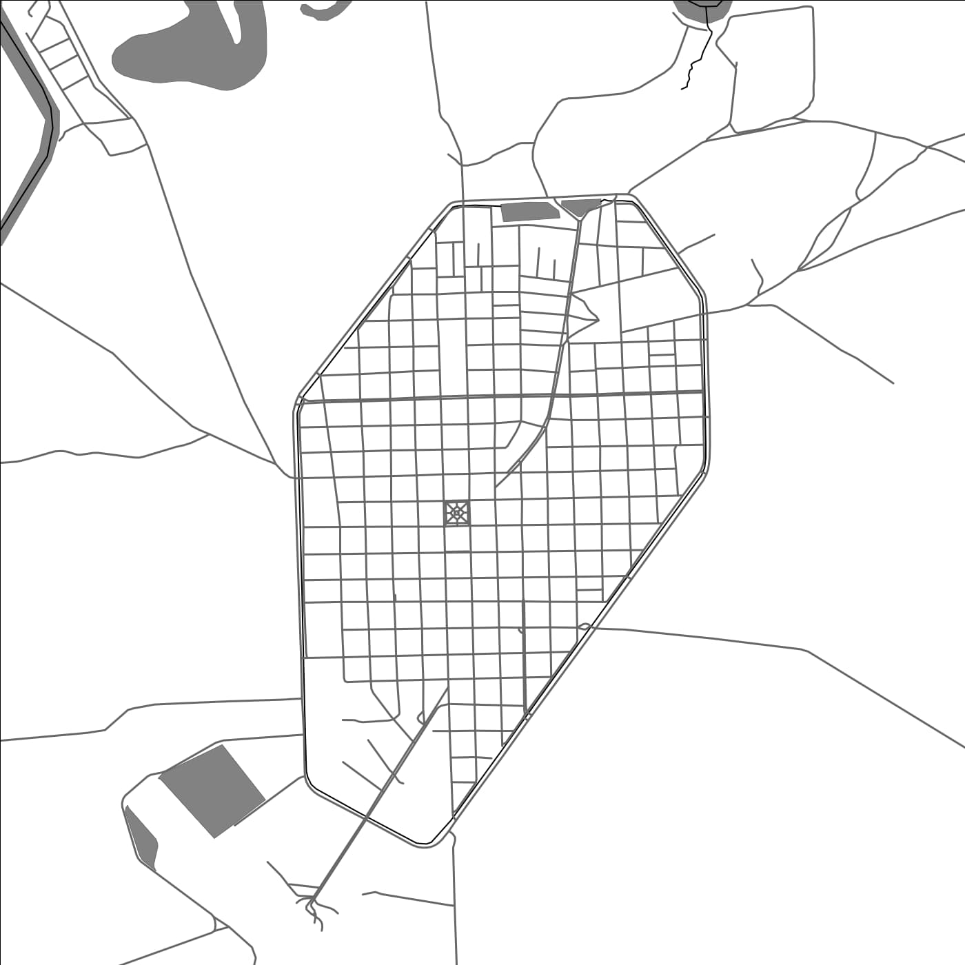 ROAD MAP OF SANTA ANA DE YACUMA, BOLIVIA BY MAPBAKES