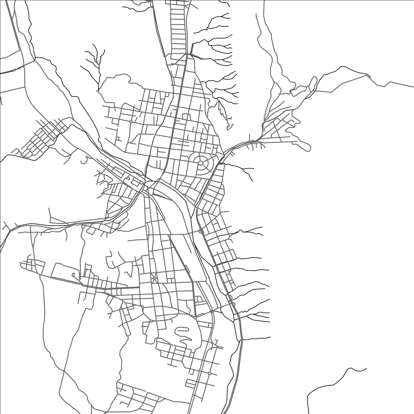 ROAD MAP OF TUPIZA, BOLIVIA BY MAPBAKES