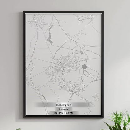 ROAD MAP OF BOTEVGRAD, BULGARIA BY MAPBAKES