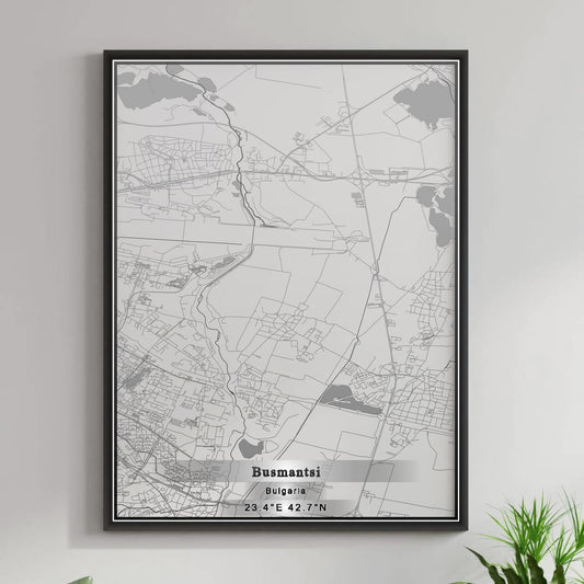 ROAD MAP OF BUSMANTSI, BULGARIA BY MAPBAKES