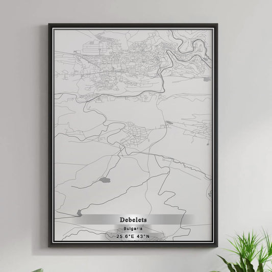 ROAD MAP OF DEBELETS, BULGARIA BY MAPBAKES