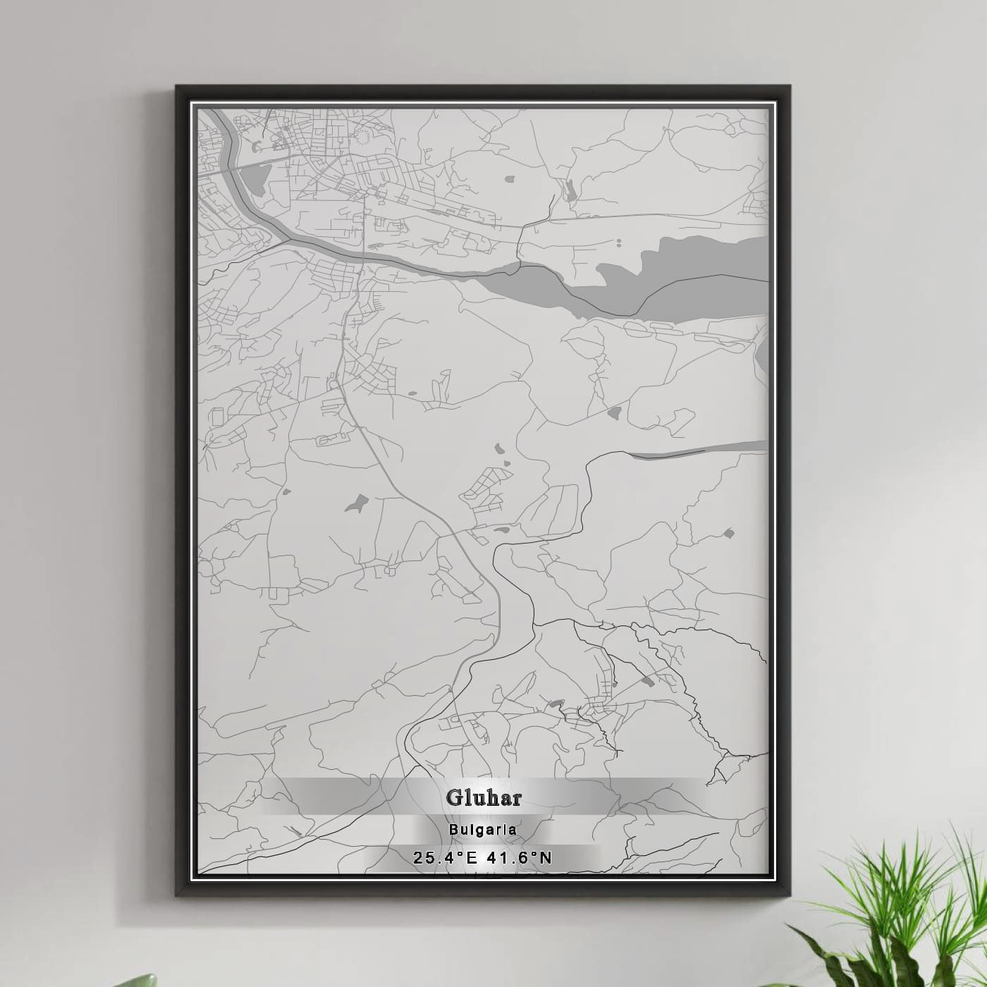 ROAD MAP OF GLUHAR, BULGARIA BY MAPBAKES