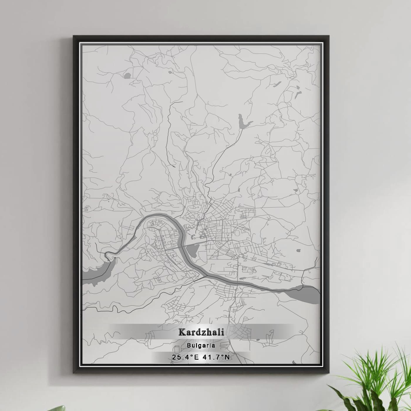 ROAD MAP OF KARDZHALI, BULGARIA BY MAPBAKES